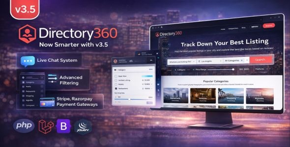 Directory360 - Directory Listing Platform - CodeCanyon Item for Sale