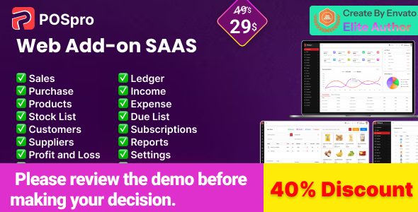 POS Pro - Advanced POS & Inventory Management System add-on | POS SaaS Solution - CodeCanyon Item for Sale