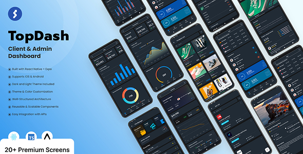 TopDash – React Native Admin & Client Dashboard App - CodeCanyon Item for Sale