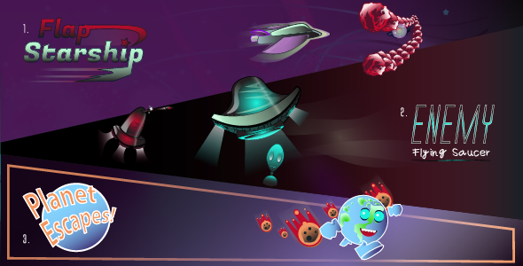 Mini Space Three Game Bundle - HTML5 Game Template - CodeCanyon Item for Sale