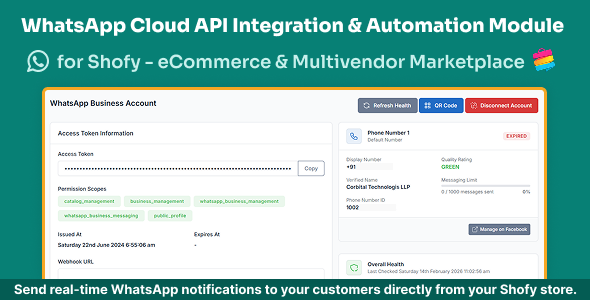 WhatsApp Cloud API Plugin for Shofy–eCommerce & Multivendor Marketplace