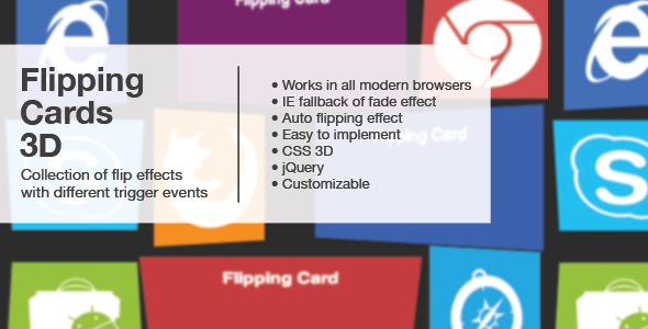 Flipping Cards 3D with jQuery/CSS3 - CodeCanyon Item for Sale