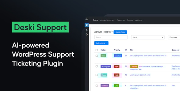 Deski Support - AI-powered WordPress HelpDesk & Support Ticketing - CodeCanyon Item for Sale