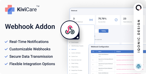 KiviCare WordPress Plugin Webhook Add-on for Notification - CodeCanyon Item for Sale