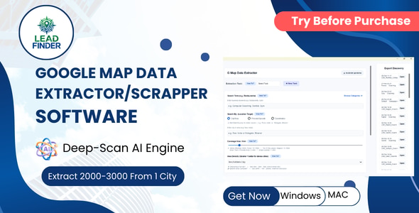 Lead Finder- Google Map Data Extractor Scraper Software - Best Google Map Data Scraper - CodeCanyon Item for Sale