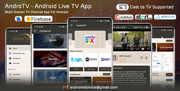 AndroTV - Android Multiple TV Channels App (Live Streaming) - CodeCanyon Item for Sale
