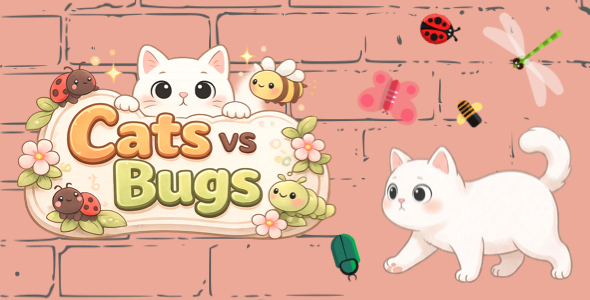 Cats vs Bugs - HTML5 Game, Construct 3 - CodeCanyon Item for Sale