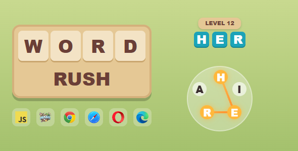 Word Rush – Addictive Word Puzzle Game - CodeCanyon Item for Sale