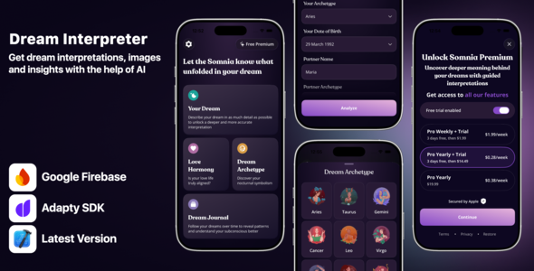 AI Dream Interpreter - iOS App Source Code - CodeCanyon Item for Sale