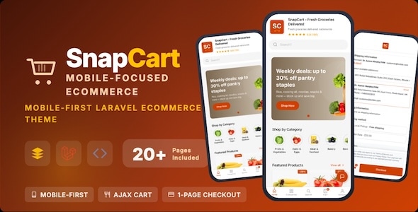 SnapCart - Mobile-Focused Laravel eCommerce System - CodeCanyon Item for Sale