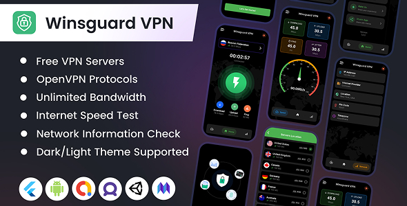 Winsguard VPN – Flutter Android VPN App Source Code with Admob. - CodeCanyon Item for Sale