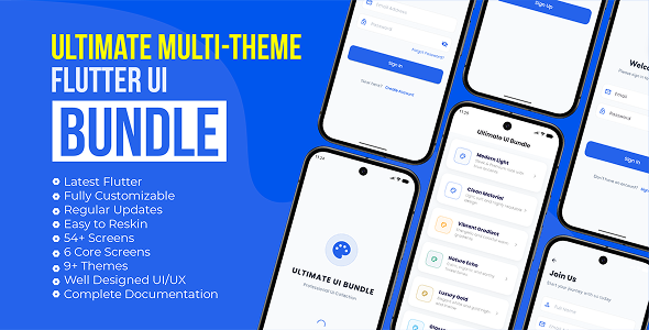 Ultimate Multi-Theme Flutter UI Bundle - CodeCanyon Item for Sale