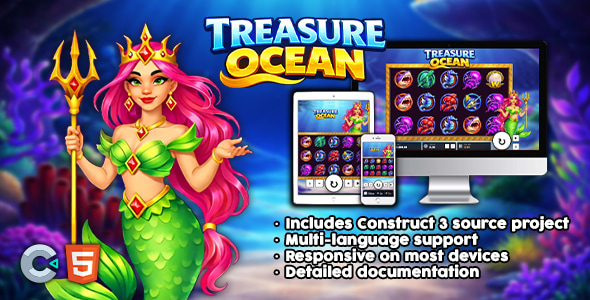 Treasure Ocean - Construct 3 HTML5 Game Source Code - CodeCanyon Item for Sale