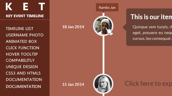 KET - Responsive CSS3 Timeline - CodeCanyon Item for Sale