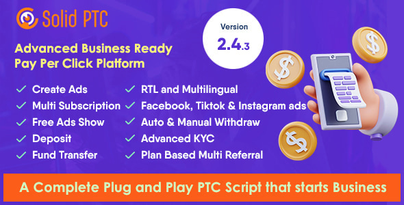 Solid PTC - Advanced Pay Per Click Platform - CodeCanyon Item for Sale