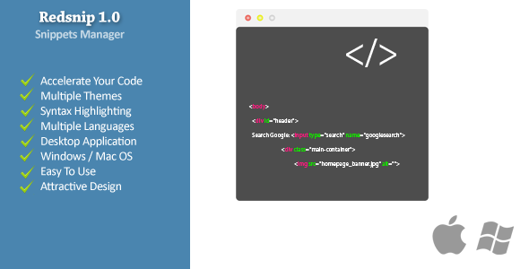 Redsnip Snippets Manager - CodeCanyon Item for Sale