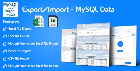 Export/Import - MySQL Data - CodeCanyon Item for Sale