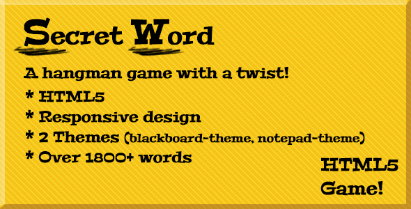 Secret Word (a hangman game) - CodeCanyon Item for Sale