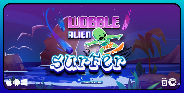 Wobble Alien Surfer - HTML5 Game Template - CodeCanyon Item for Sale