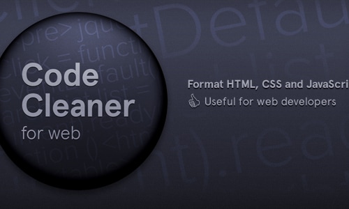 Code Cleaner for Web (HTML, CSS and JavaScript) by ilovemypony | CodeCanyon