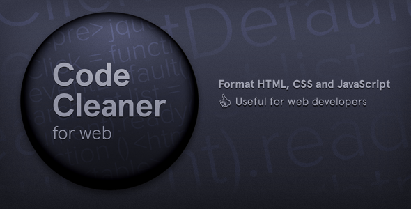 Code Cleaner for Web (HTML, CSS and JavaScript) by ilovemypony | CodeCanyon