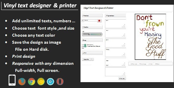 Vinyl Text Designer & Printer - CodeCanyon Item for Sale