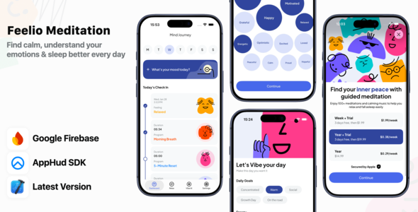 Feelio Meditation - iOS App Source Code - CodeCanyon Item for Sale