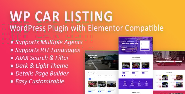 WPCL: WordPress Car Listing Plugin - CodeCanyon Item for Sale