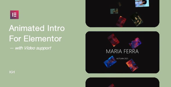 Animated Intro for Elementor - CodeCanyon Item for Sale