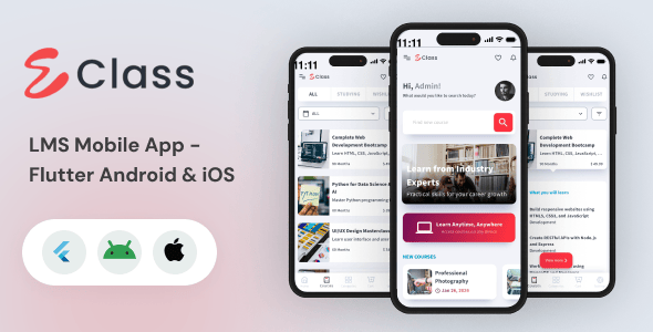 eClass LMS Mobile App - Flutter Android & iOS - CodeCanyon Item for Sale