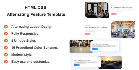 Altro | HTML CSS Alternating Feature Template - CodeCanyon Item for Sale