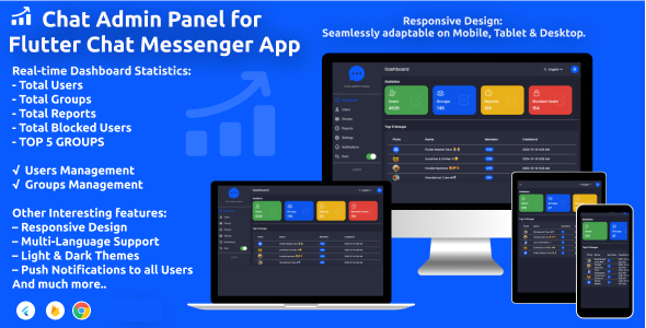 Chat App Admin Panel | Web Dashboard for Flutter Chat App - CodeCanyon Item for Sale