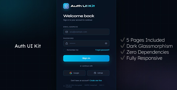 Auth UI Kit | HTML Template - CodeCanyon Item for Sale