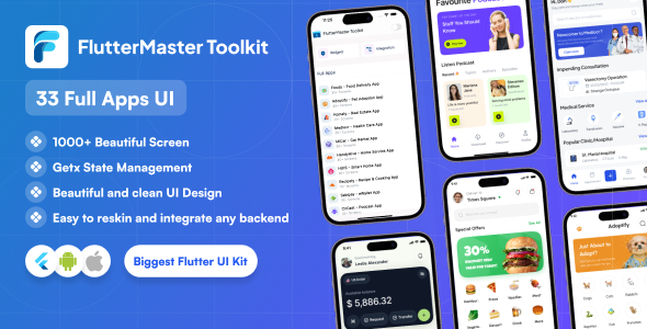Flutter Master Toolkit - The Biggest Flutter UI Kit with AI Modules - CodeCanyon Item for Sale