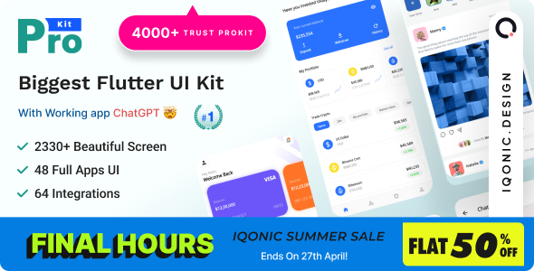 ProKit - Complete Flutter UI Kit with ChatGPT App - CodeCanyon Item for Sale
