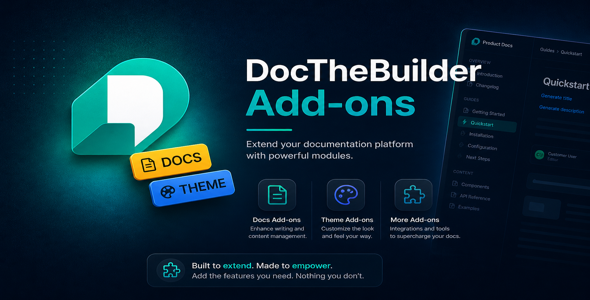 DocTheBuilder Docs Theme Addon - CodeCanyon Item for Sale
