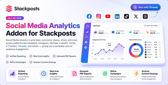 Social Media Analytics Addon for Stackposts - CodeCanyon Item for Sale