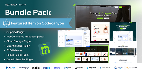 Nazmart Bundle Pack – Multi-Tenancy eCommerce Platform (SAAS) - CodeCanyon Item for Sale