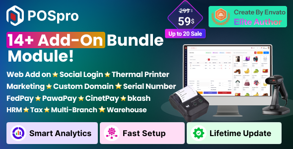 POSpro SaaS – 14+ Add-On Modules Bundle - CodeCanyon Item for Sale