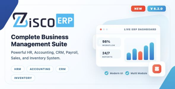 ZiscoERP - Powerful HR, Accounting, CRM System - CodeCanyon Item for Sale