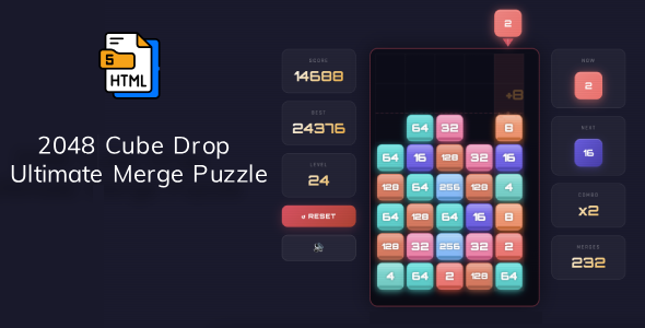 Cube Drop – HTML5 Merge Puzzle Game - CodeCanyon Item for Sale