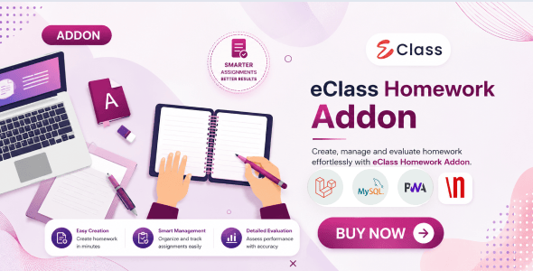 eClass Home Work Addon - CodeCanyon Item for Sale