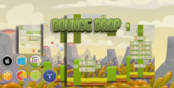 Bounce Drop Game Template - CodeCanyon Item for Sale