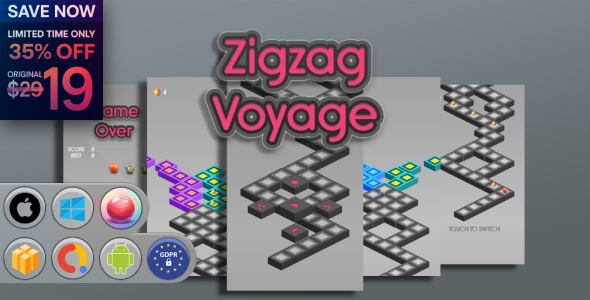 Zigzag Voyage Game Template - CodeCanyon Item for Sale