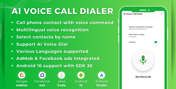 Android AI Voice Call Dialer - CodeCanyon Item for Sale
