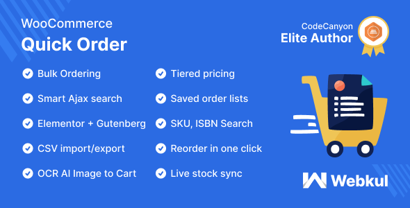 Quick Order Plugin for WooCommerce - CodeCanyon Item for Sale
