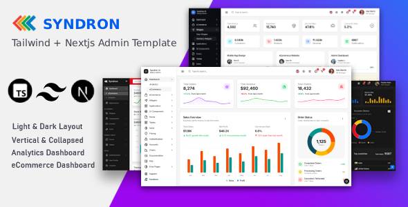 Syndron - Bootstrap 5, Tailwind CSS & Next.js Admin Dashboard Template - CodeCanyon Item for Sale