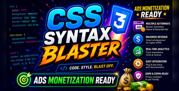 CSS Syntax Blaster | Html5 Coding Game - CodeCanyon Item for Sale