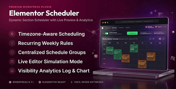 Elementor Schedular - CodeCanyon Item for Sale