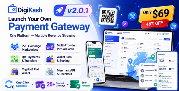 DigiKash - Complete Payment Gateway & Crypto Digital Wallet - CodeCanyon Item for Sale